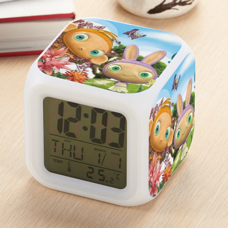 Waybuloo Alarm Clock Led Light 7 Color Change Electronic Desk Watch Square Table - Image 19