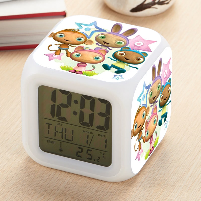 Waybuloo Alarm Clock Led Light 7 Color Change Electronic Desk Watch Square Table - Image 20