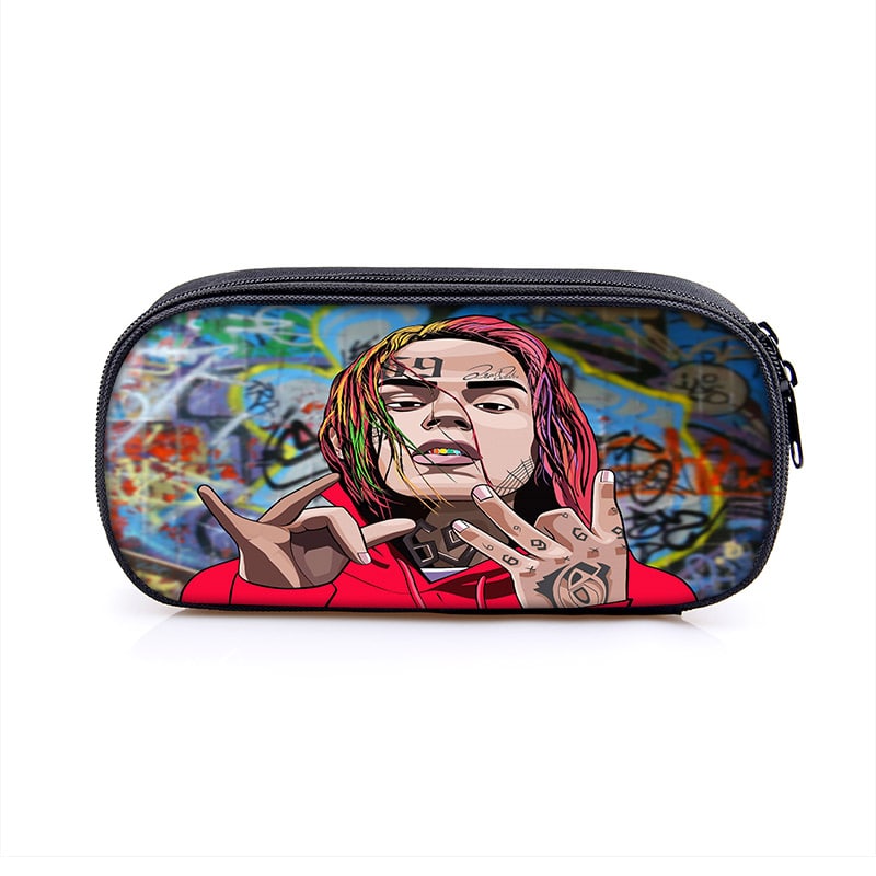 6ix9ine Large Pencil Case Purse Storage Bags Multifunction Cosmetic Bag - Image 7
