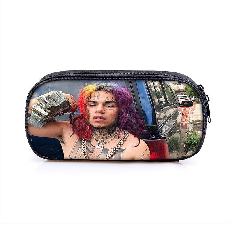 6ix9ine Large Pencil Case Purse Storage Bags Multifunction Cosmetic Bag - Image 12