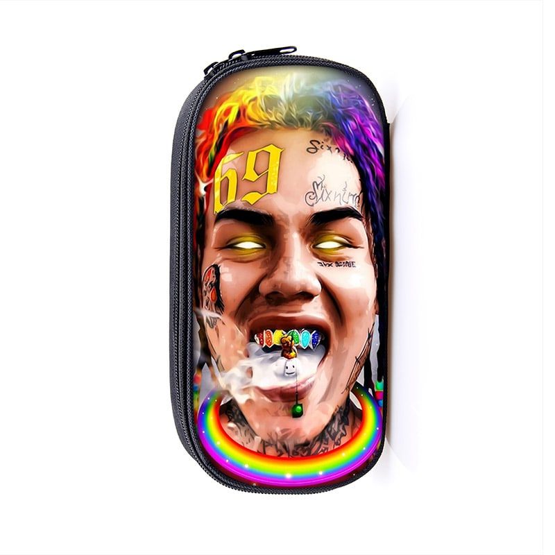 6ix9ine Large Pencil Case Purse Storage Bags Multifunction Cosmetic Bag - Image 13