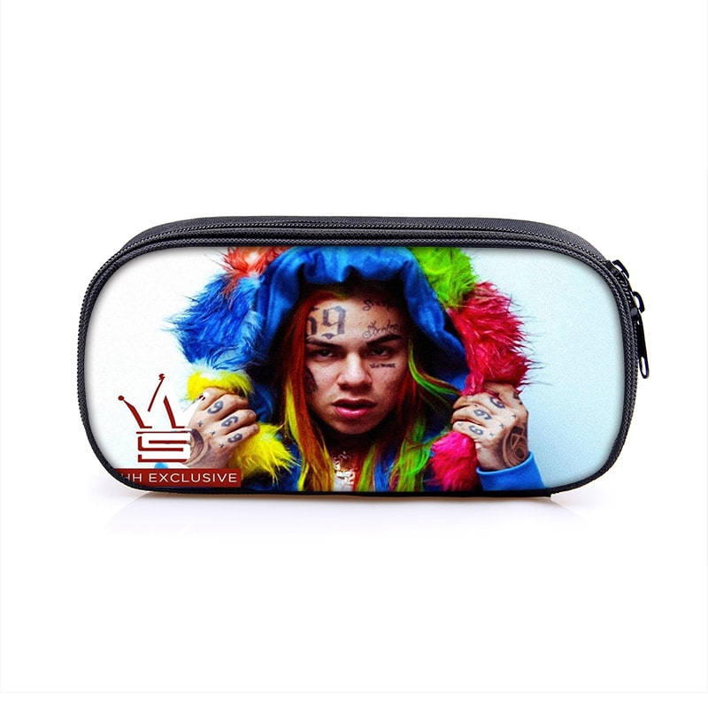 6ix9ine Large Pencil Case Purse Storage Bags Multifunction Cosmetic Bag - Image 17