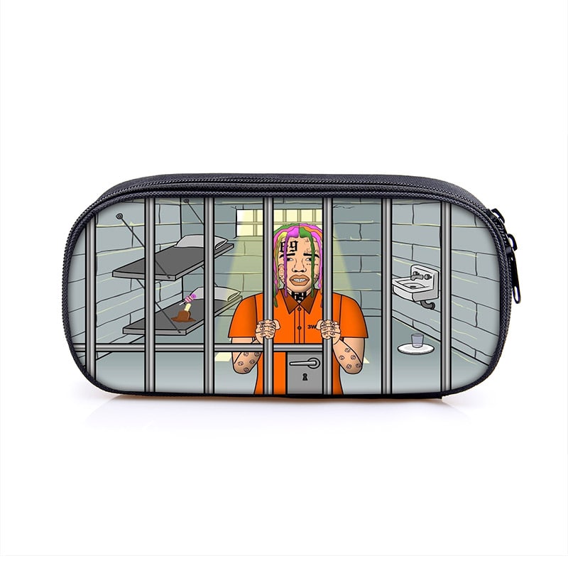 6ix9ine Large Pencil Case Purse Storage Bags Multifunction Cosmetic Bag - Image 19