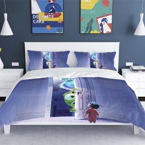Monsters University Comfortable Bedding Three-Piece Soft and Breathable Duvet Cover Gift