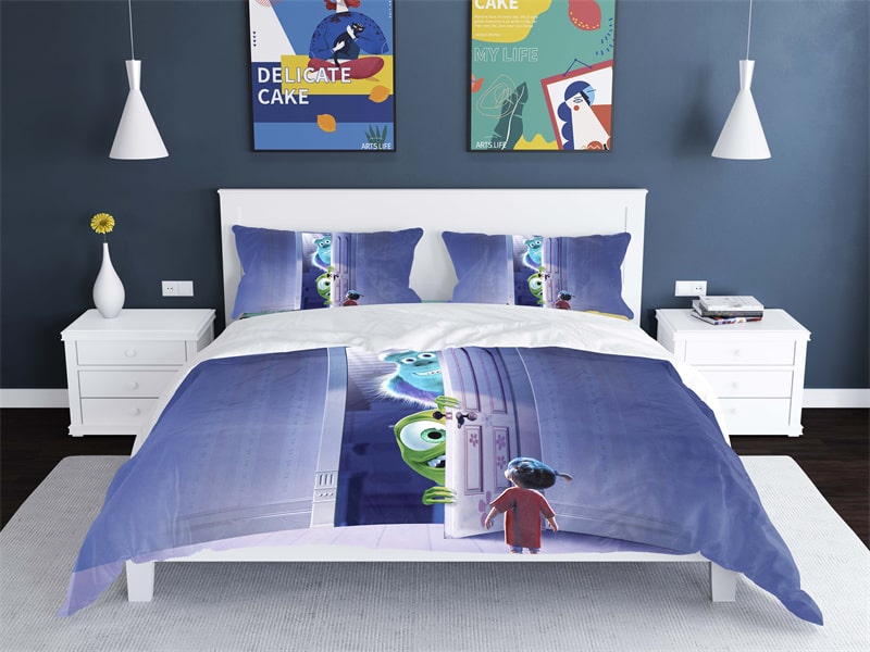Monsters University Comfortable Bedding Three-Piece Soft and Breathable Duvet Cover Gift