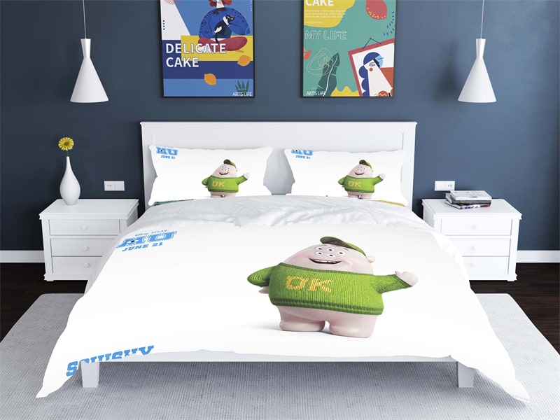 Monsters University Comfortable Bedding Three-Piece Soft and Breathable Duvet Cover Gift - Image 25