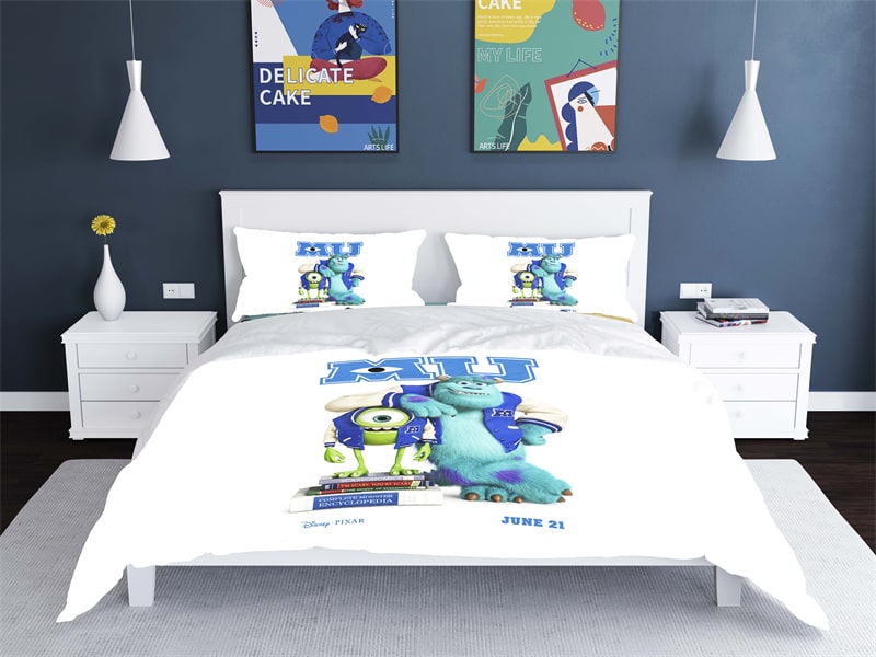 Monsters University Comfortable Bedding Three-Piece Soft and Breathable Duvet Cover Gift - Image 28