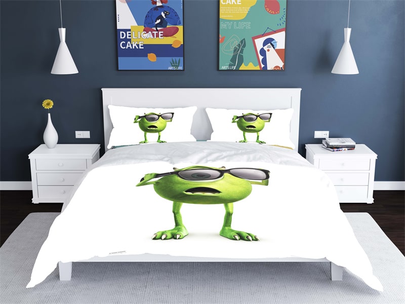 Monsters University Comfortable Bedding Three-Piece Soft and Breathable Duvet Cover Gift - Image 30