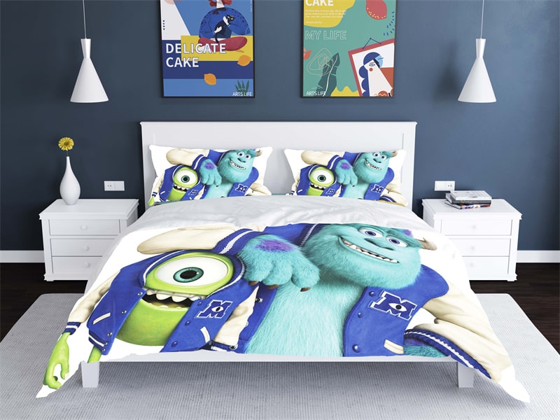 Monsters University Comfortable Bedding Three-Piece Soft and Breathable Duvet Cover Gift - Image 14