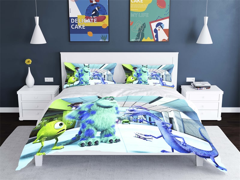 Monsters University Comfortable Bedding Three-Piece Soft and Breathable Duvet Cover Gift - Image 34
