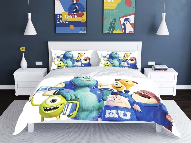Monsters University Comfortable Bedding Three-Piece Soft and Breathable Duvet Cover Gift - Image 35