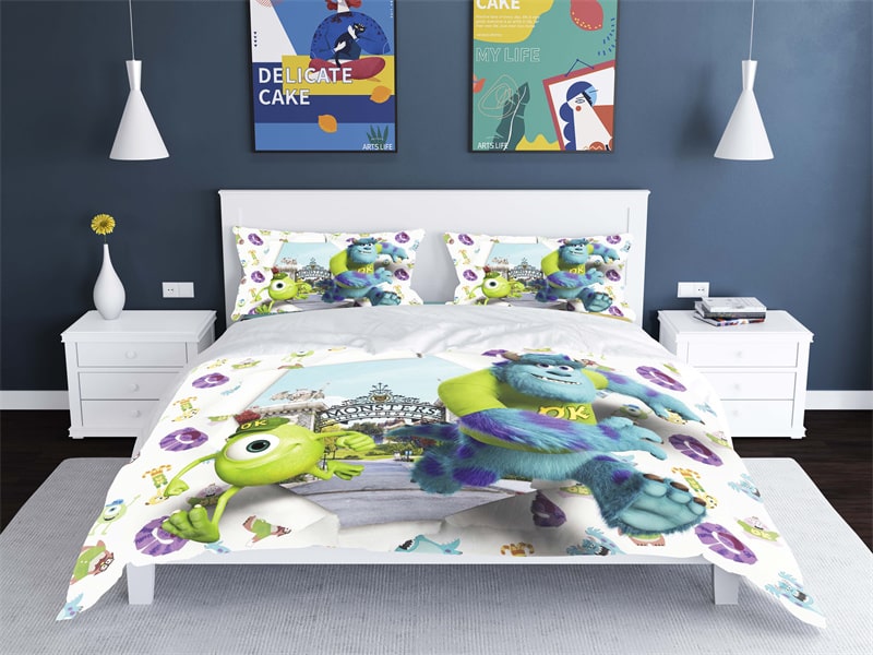 Monsters University Comfortable Bedding Three-Piece Soft and Breathable Duvet Cover Gift - Image 36