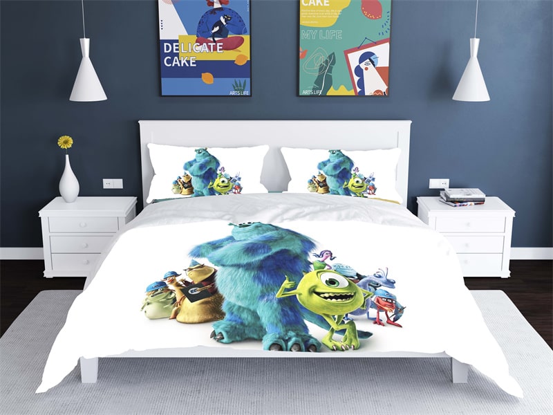 Monsters University Comfortable Bedding Three-Piece Soft and Breathable Duvet Cover Gift - Image 37