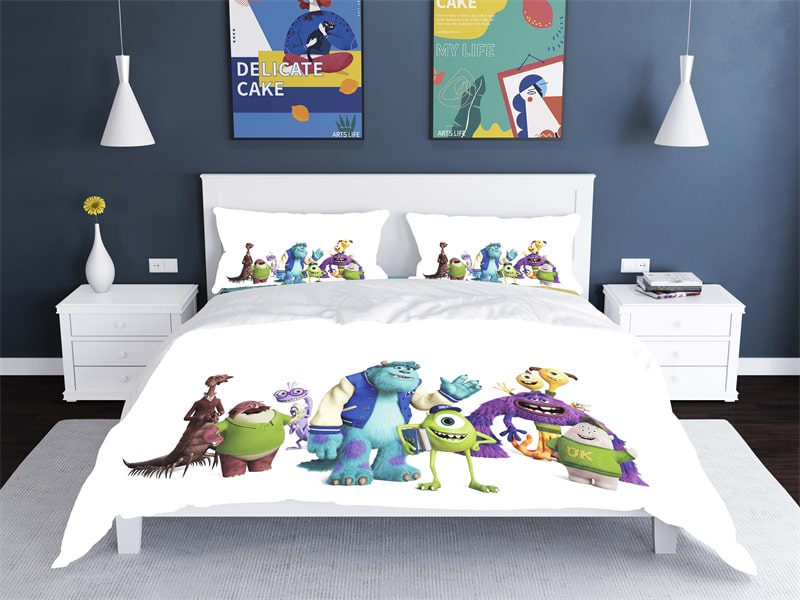Monsters University Comfortable Bedding Three-Piece Soft and Breathable Duvet Cover Gift - Image 38
