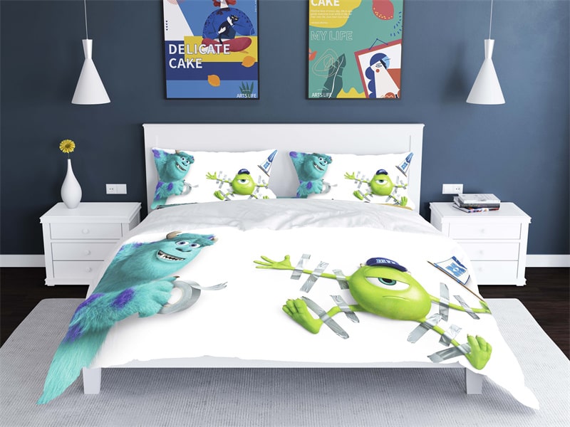 Monsters University Comfortable Bedding Three-Piece Soft and Breathable Duvet Cover Gift - Image 2
