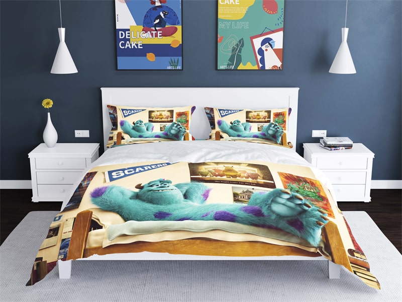 Monsters University Comfortable Bedding Three-Piece Soft and Breathable Duvet Cover Gift - Image 3