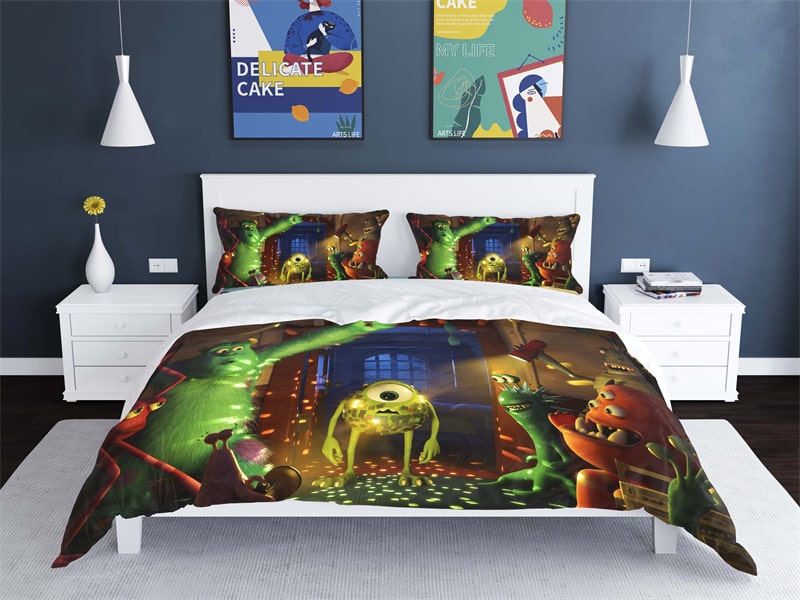 Monsters University Comfortable Bedding Three-Piece Soft and Breathable Duvet Cover Gift - Image 15