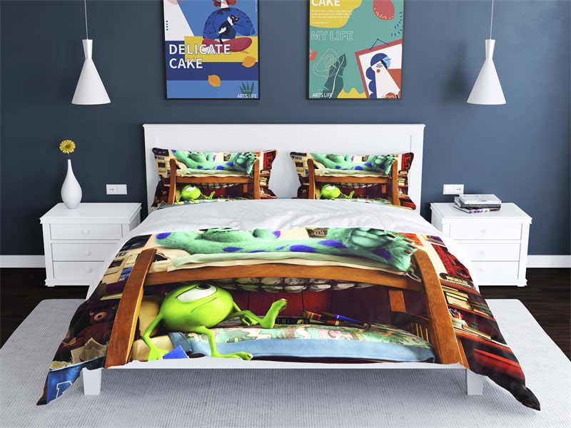 Monsters University Comfortable Bedding Three-Piece Soft and Breathable Duvet Cover Gift - Image 4