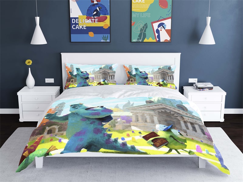 Monsters University Comfortable Bedding Three-Piece Soft and Breathable Duvet Cover Gift - Image 5