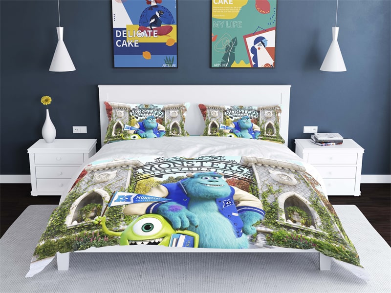 Monsters University Comfortable Bedding Three-Piece Soft and Breathable Duvet Cover Gift - Image 6