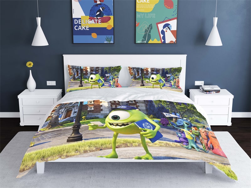 Monsters University Comfortable Bedding Three-Piece Soft and Breathable Duvet Cover Gift - Image 10