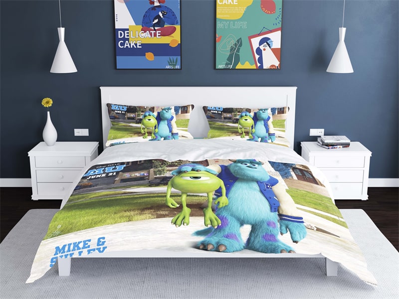 Monsters University Comfortable Bedding Three-Piece Soft and Breathable Duvet Cover Gift - Image 16