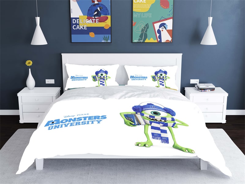 Monsters University Comfortable Bedding Three-Piece Soft and Breathable Duvet Cover Gift - Image 18