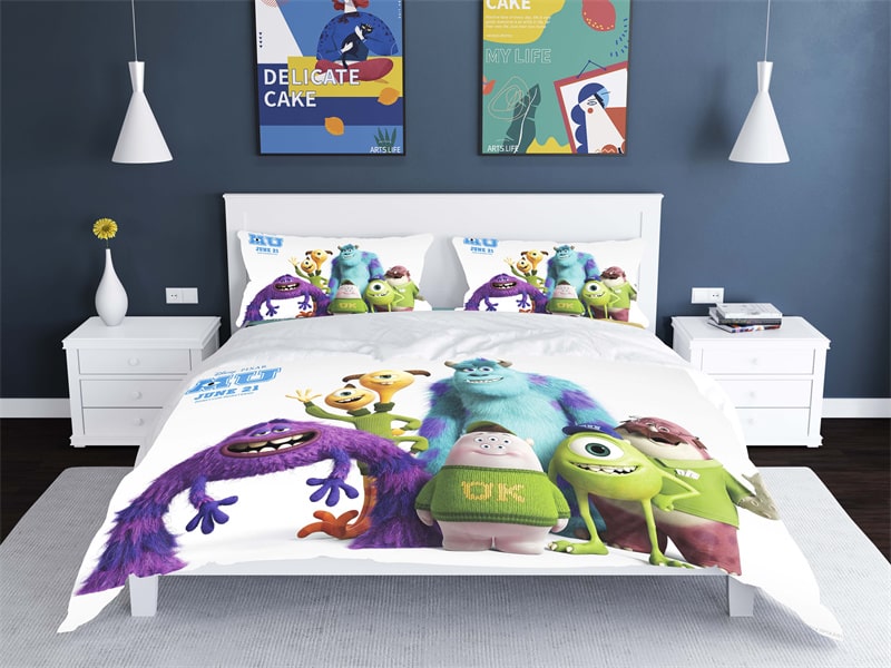 Monsters University Comfortable Bedding Three-Piece Soft and Breathable Duvet Cover Gift - Image 19