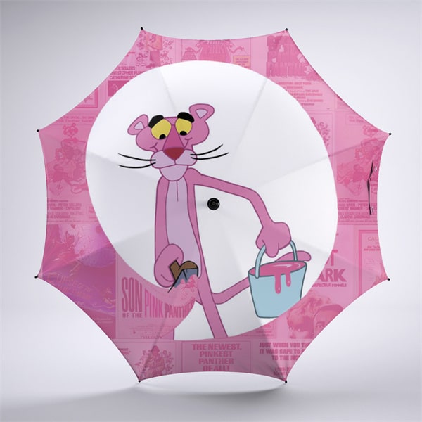 Pink Panther Foldable Umbrella For Sunny Rainy Anti-UV Umbrella - Image 4