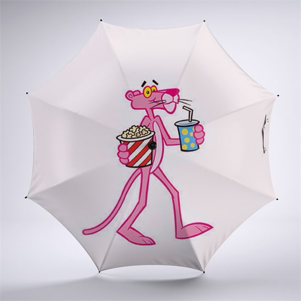 Pink Panther Foldable Umbrella For Sunny Rainy Anti-UV Umbrella - Image 5