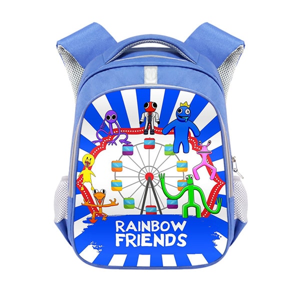 Rainbow Friends Backpack School Bag Blue