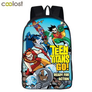 Teen Titans Go Backpack Kids Youth Student High Capacity Waterproof School Bag Birthday Gifts
