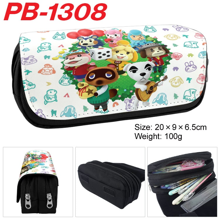 Animal Crossing Pencil Bag anime Cartoon Animation Large Capacity Double layer Zipper Pencil Box Pencil Box Stationery Box - Image 11