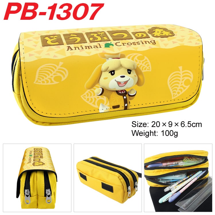 Animal Crossing Pencil Bag anime Cartoon Animation Large Capacity Double layer Zipper Pencil Box Pencil Box Stationery Box - Image 10