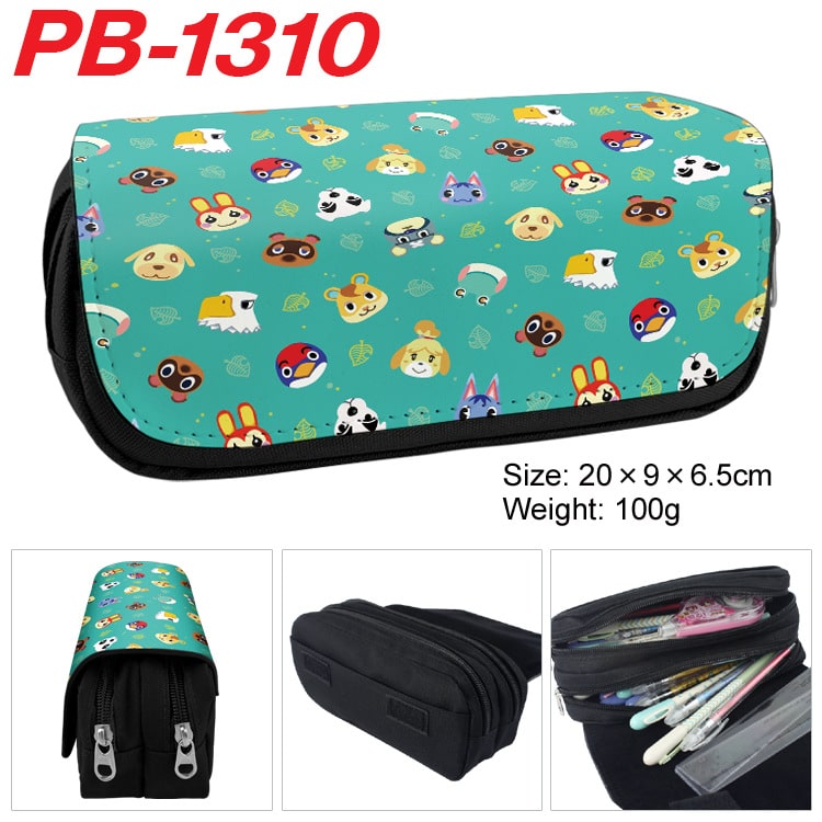 Animal Crossing Pencil Bag anime Cartoon Animation Large Capacity Double layer Zipper Pencil Box Pencil Box Stationery Box - Image 12