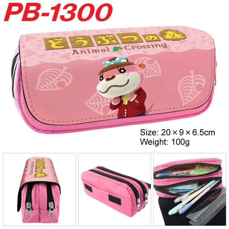 Animal Crossing Pencil Bag anime Cartoon Animation Large Capacity Double layer Zipper Pencil Box Pencil Box Stationery Box - Image 4