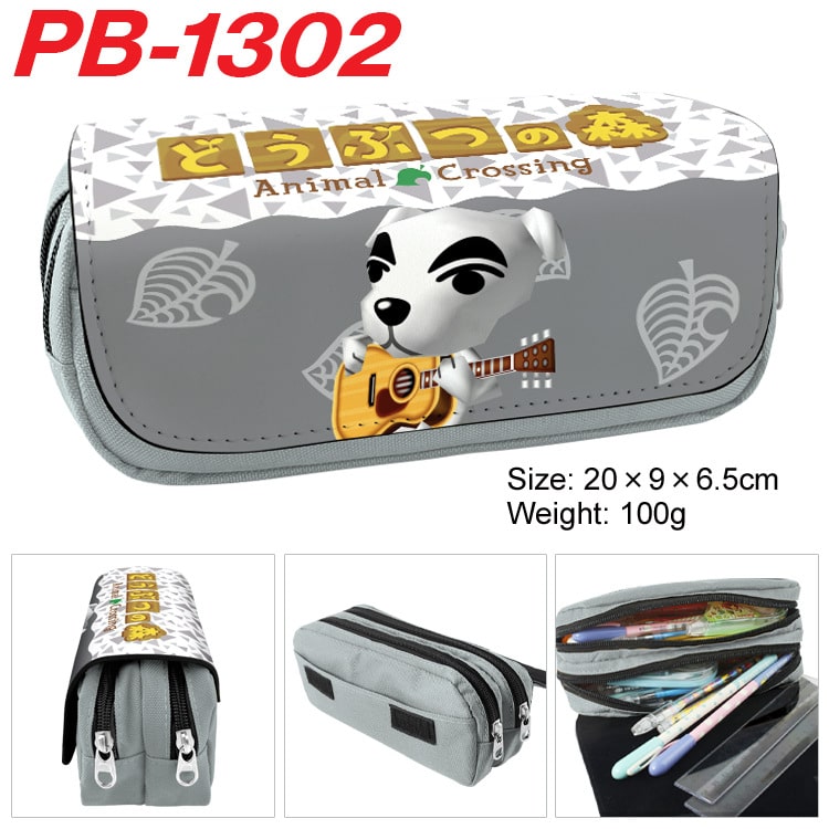 Animal Crossing Pencil Bag anime Cartoon Animation Large Capacity Double layer Zipper Pencil Box Pencil Box Stationery Box - Image 5