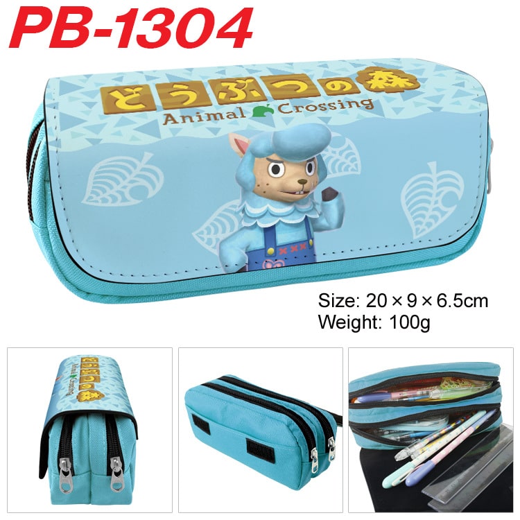Animal Crossing Pencil Bag anime Cartoon Animation Large Capacity Double layer Zipper Pencil Box Pencil Box Stationery Box - Image 7