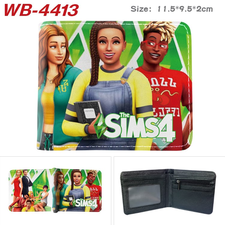 Bifold PU Leather The Sims 4 Wallet Coin Pocket Credit Card Id Window Card Holder Gift - Image 2