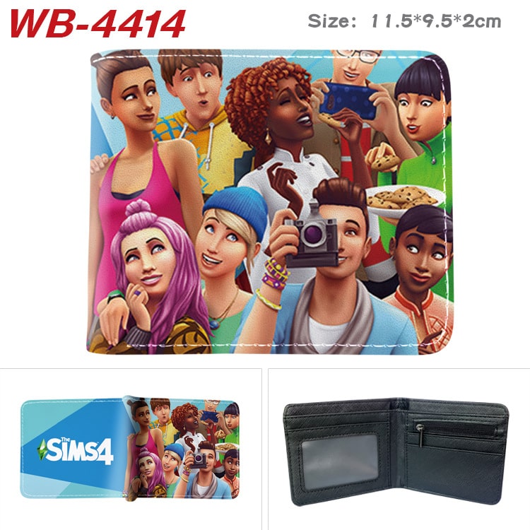 Bifold PU Leather The Sims 4 Wallet Coin Pocket Credit Card Id Window Card Holder Gift - Image 3