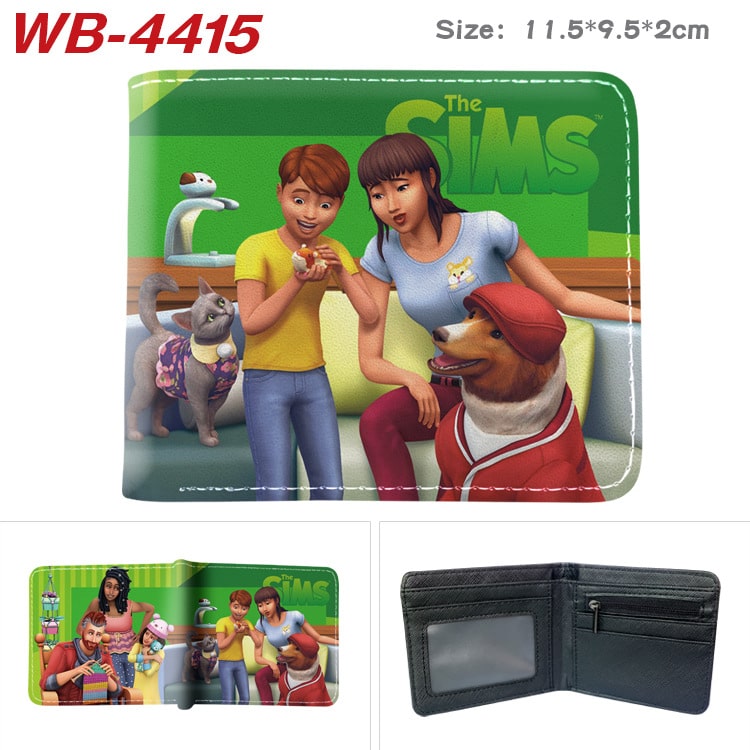 Bifold PU Leather The Sims 4 Wallet Coin Pocket Credit Card Id Window Card Holder Gift - Image 4