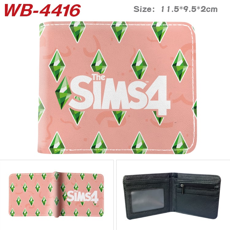 Bifold PU Leather The Sims 4 Wallet Coin Pocket Credit Card Id Window Card Holder Gift - Image 5