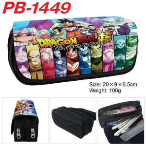 Dragon Ball Pencil Bag anime Cartoon Animation Large Capacity Double layer Zipper Pencil Box Pencil Box Stationery Box