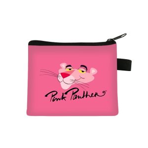 Pink Panther coin purse polyester card holder simple coin storage bag