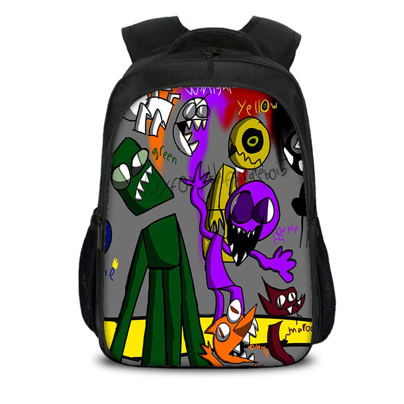 Rainbow Friends Backpack Kids Youth Student High Capacity Waterproof School Bag Birthday Gifts - Image 4