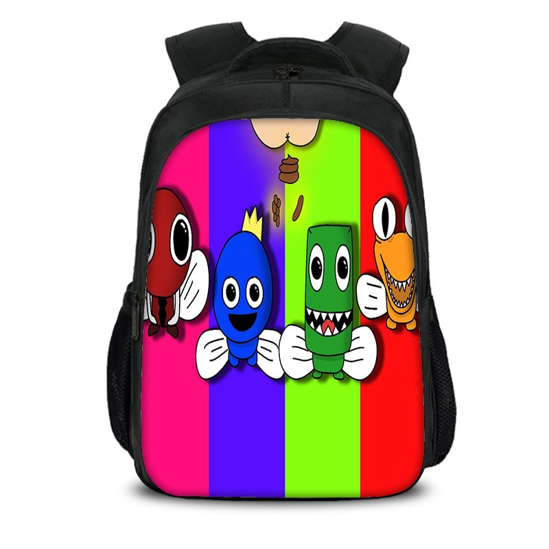 Rainbow Friends Backpack Kids Youth Student High Capacity Waterproof School Bag Birthday Gifts - Image 12
