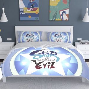 Star Vs. The Forces Of Evil Comfortable Bedding Three-Piece Soft and Breathable Duvet Cover Gift