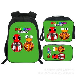 16 Inch Rainbow Friends Backpack School Bag+Lunch Bag+Pencil Bag
