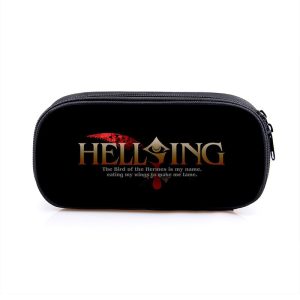 Hellsing Large Pencil Case Purse Storage Bags Multifunction Cosmetic Bag