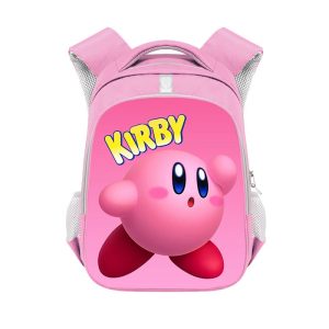 Kirby double-layer backpack personalized school bag Pink